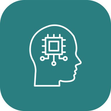 beyin ikonu vektör illüstrasyonu