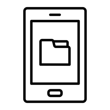 akıllı telefon simgesi vektör illüstrasyonu