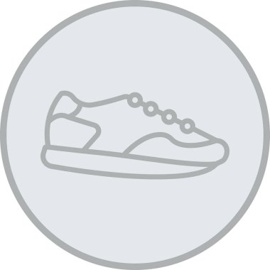 Spor ayakkabı simgesinin vektör illüstrasyonu