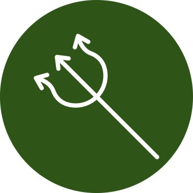 Benzersiz yön ok çizgisi simgesi