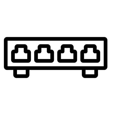 ağ vektörü ince çizgi simgesi