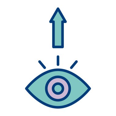 göz vektörü renk çizgisi simgesi