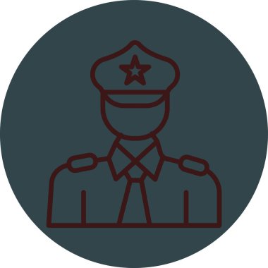 Askeri polis simgesinin vektör çizimi