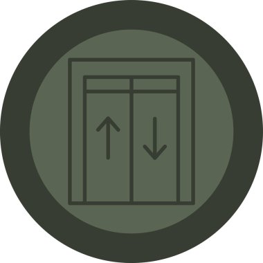 Kapı simgesi, vektör illüstrasyonu