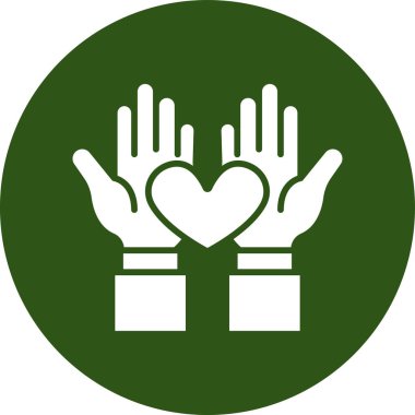 Hayır işi. Web simgesi basit illüstrasyon