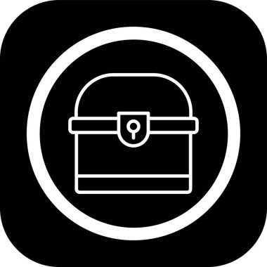 Çanta simgesi soyut grupta izole edildi