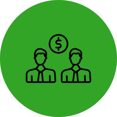 İş insanları simgesinin vektör illüstrasyonu