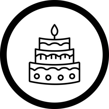 Doğum günü. Web simgesi basit illüstrasyon