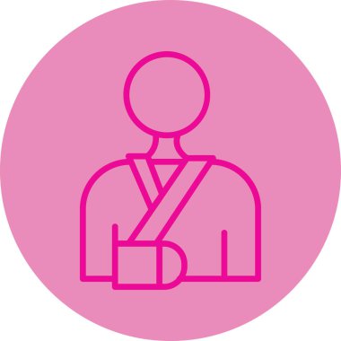 Pembe elbiseli bir adamın vektör çizimi