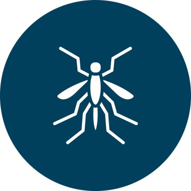 Gri arkaplanda izole edilmiş soluk düz stil böcek simgesi