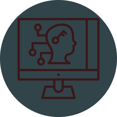 Ağ simgesi. Veri analizlerinin vektör illüstrasyonu