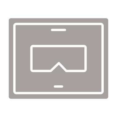 Video sohbet simgesi, vektör illüstrasyonu