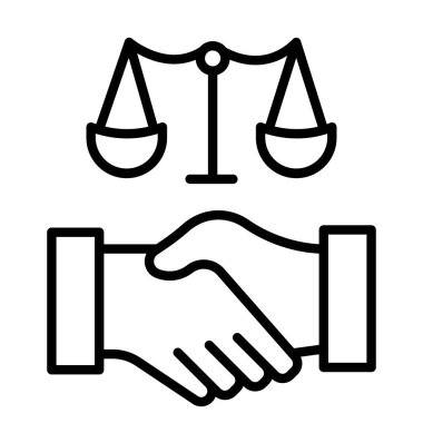 yasal anlaşma vektör simgesi