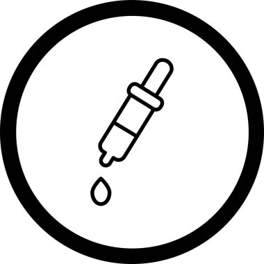 Şırınga simgesinin vektör illüstrasyonu
