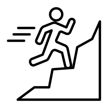 merdiven vektör illüstrasyonu, taslak simge tasarımı