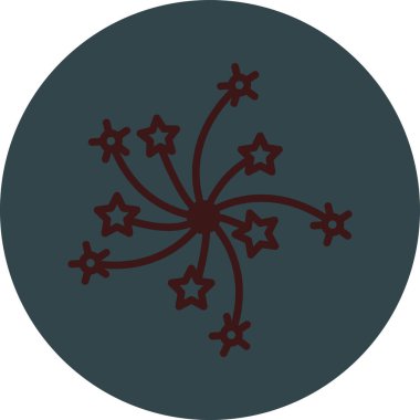 Havai fişek simgesi, vektör illüstrasyonu