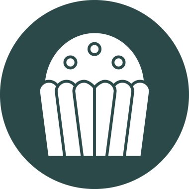 Moda tarzında izole edilmiş kek simgesi