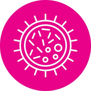 Bakteriler. Web simgesi basit illüstrasyon