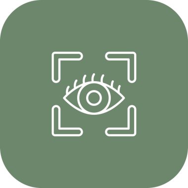 göz vektörü renk çizgisi simgesi