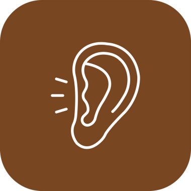 soyut arka grupta izole edilmiş kulak simgesi