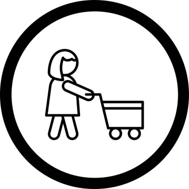 Alışveriş. Web simgesi basit illüstrasyon