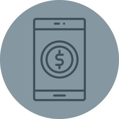 Cep Telefonu Vektörü Kabartma Simgesi Tasarımı