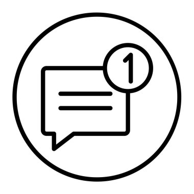 konuşma balonu simgesi, vektör illüstrasyonu