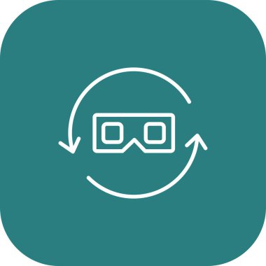 Güzel Gözlük Çizgisi Vektör Simgesi