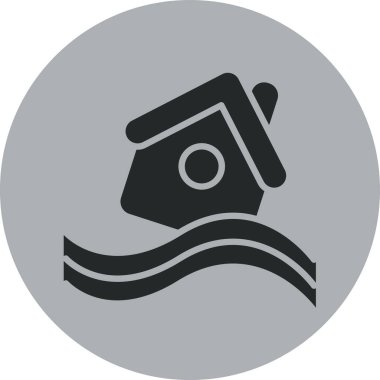 Bir ev simgesinin vektör illüstrasyonu