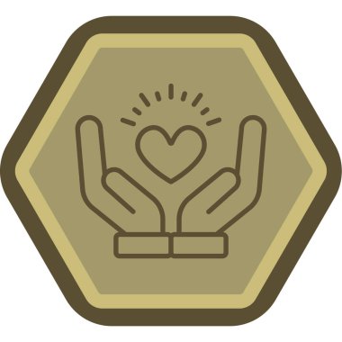 Kalp ikonu vektör illüstrasyonu