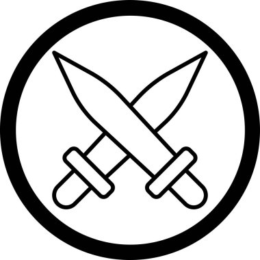 bıçak simgesi vektör illüstrasyonu