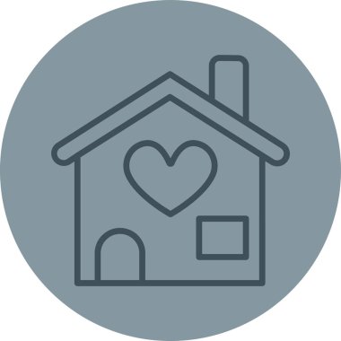 Ev. Web simgesi basit illüstrasyon