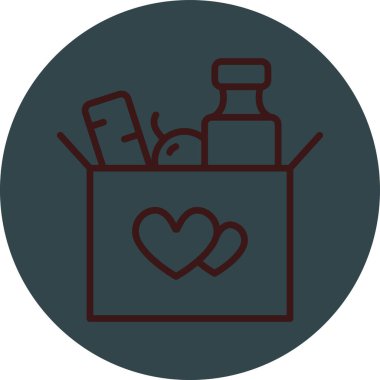 Kalp ikonu vektör illüstrasyonu