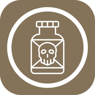zehirli şişe simgesi modaya uygun izole edilmiş arkaplan
