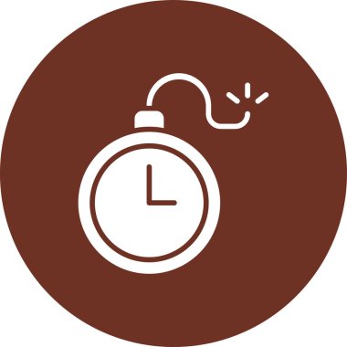 Alarm saat simgesi vektör illüstrasyonu