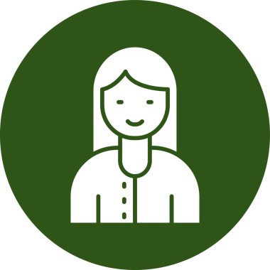 kadın avatar vektör simgesi