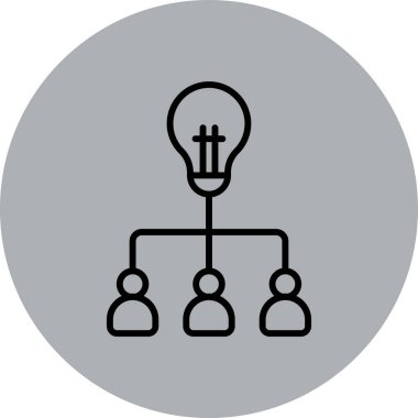 eşsiz fikir vektör çizgisi simgesi