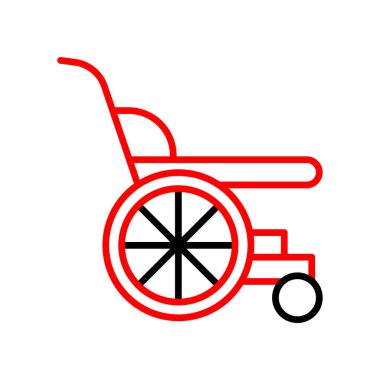 tekerlekli sandalye ikonu vektör illüstrasyonu