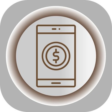 Web ve mobil için dolar vektör simgesi