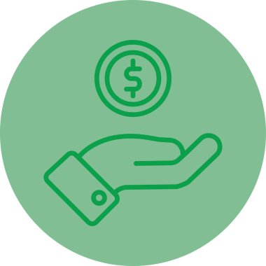 Dolar simgesi vektör illüstrasyonu