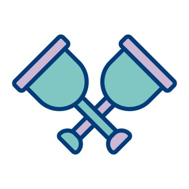 Beyzbol sopası ikonu vektörü. İnce çizgi işareti. izole edilmiş sınır sembolü çizimi