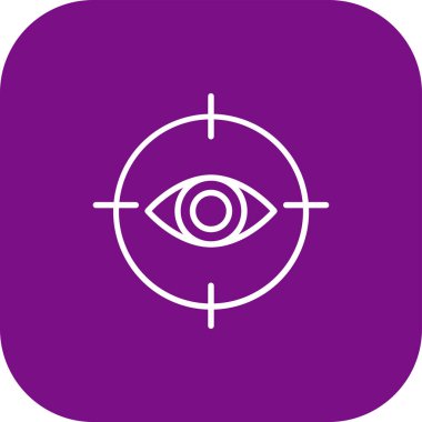 Benzersiz göz vektör çizgisi simgesi