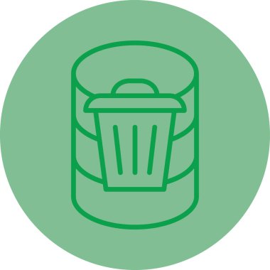 Çöp kutusu. Web simgesi basit illüstrasyon