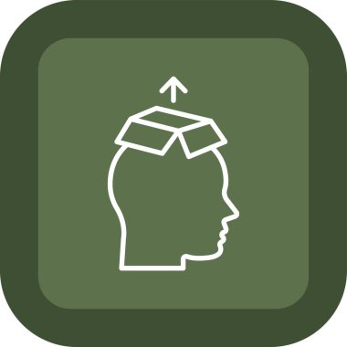 Düşünüyorum. Web simgesi basit illüstrasyon