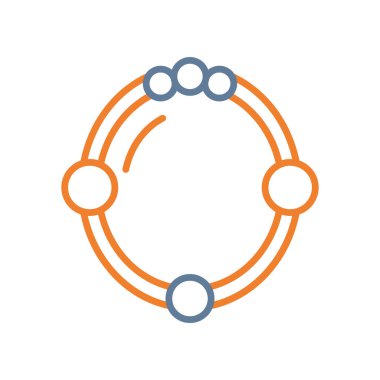 izole turuncu küre vektör tasarımı