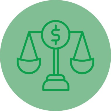 Dolar işareti vektör simgesi modern resimleme