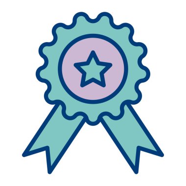 Madalya ikon vektör illüstrasyonu