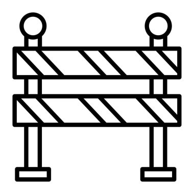 ahşap bariyer simgesi, dış hat biçimi