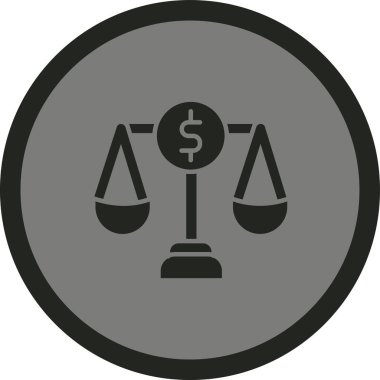 Denge simgesi, vektör illüstrasyonu