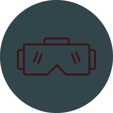VR gözlük simgesinin vektör illüstrasyonu